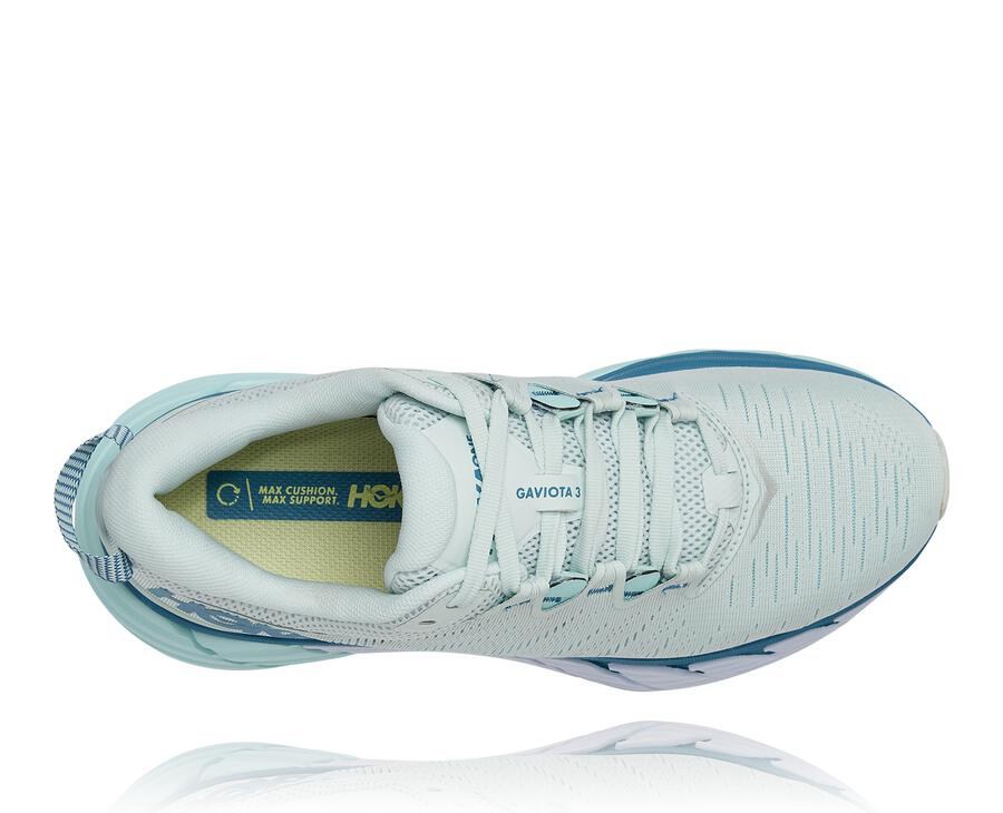 Running Shoes Womens - Hoka One One Gaviota 3 - Blue - KZXATLE-89